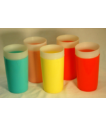 Beacon Plastics Tumbler Cups 10 oz. Set of 5 Vintage - $21.77