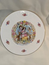 Vtg Valentines Day Plate Royal Doulton 1978 Cupid Red Flowers Love Boy Girl  - $8.90