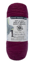 Soft and Shiny Yarn by Loops and Threads, Solid, Medium 4, Burgundy, 6 Oz Skein - $7.95