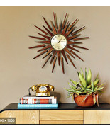Retro Mid Century Modern Seth Thomas Style Starburst Sunburst Wall Clock... - $286.11