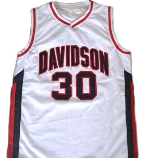 Stephen curry  30 davidson college wildcats basketball jersey white 1