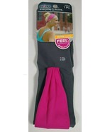 Scunci Everyday &amp; Active Gray &amp; Pink Stretchy Fabric Headband Wrap #39536 - $8.99