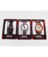 Coca-Cola  Accutime Set of 3 Watches Black Floating Crystal and Crystal ... - $26.24