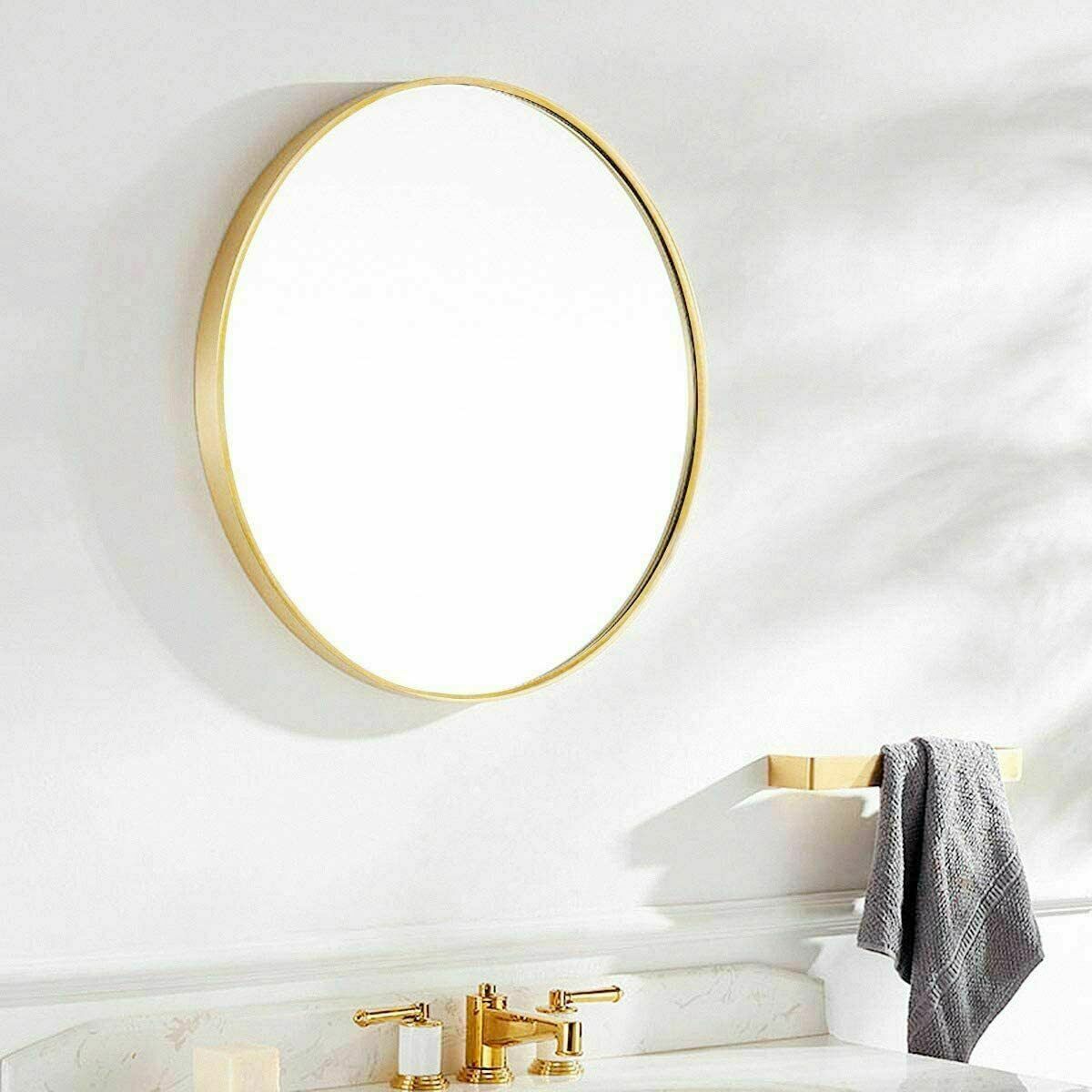 Primary image for TinyTimes 19.69" Modern Round Mirror, Accent Mirror, Gold Framed