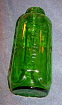 Vintage Green Square Juice/Water Refrigerator Glass Bottle-Lot 17-Owens-Illinois - $18.50
