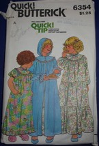 Butterick Children’s Nightgown &amp; Robe Size A #6354 Cut to Size 4    - $5.99