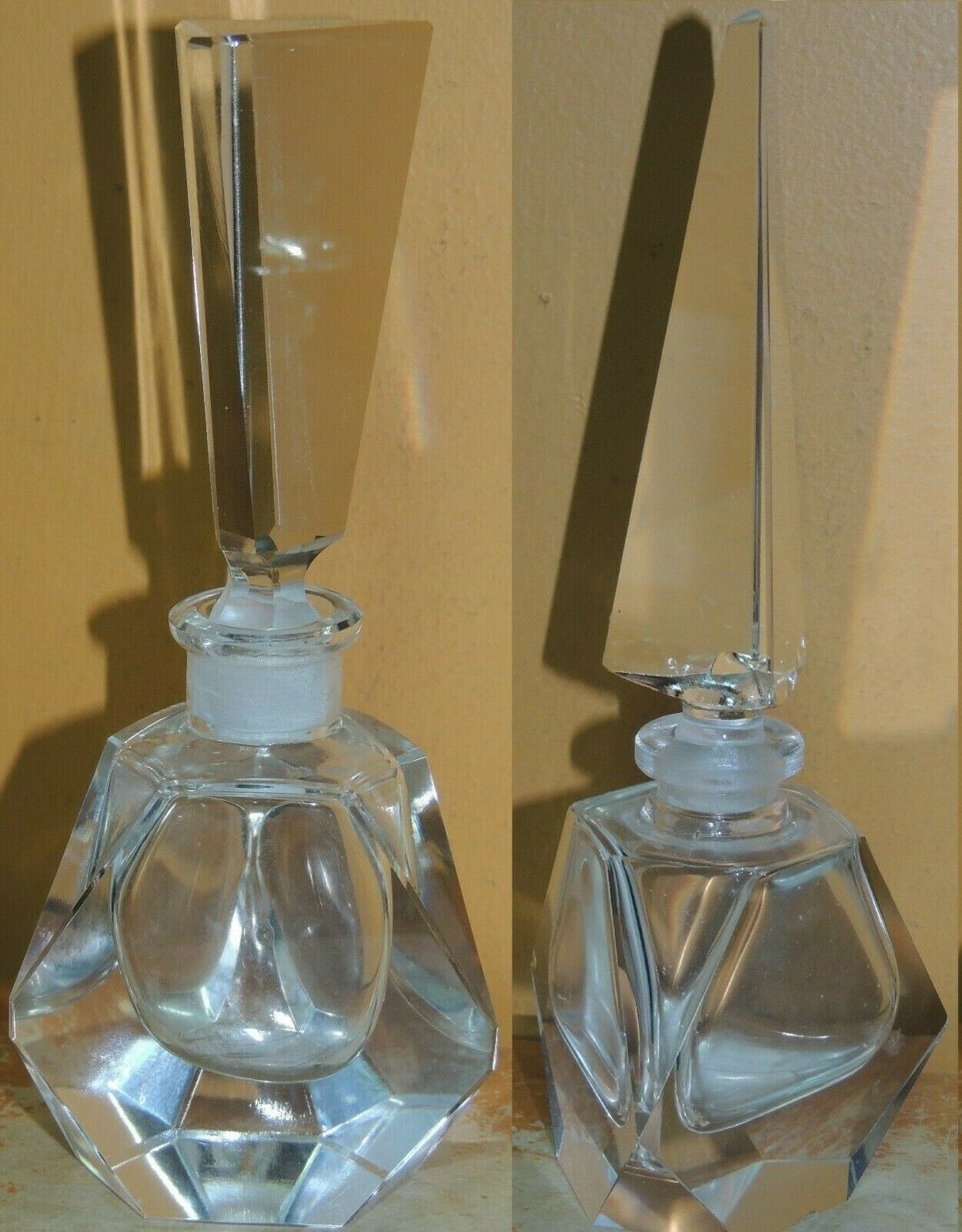2 Crystal Perfume Bottles w daubers stoppers and 50 similar items