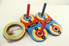 Vintage Family Toy Game Pressman Ring Toss Metal Base Plastic Rings No 1186 - $12.32