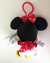 Disney Parks Minnie Mouse Big Head Plush Purse Hanger Keychain Key Chain NEW image 2