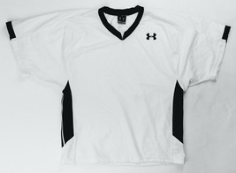 Under Armour Performance Football V-Neck Training Jersey Youth XL White Black - $9.80