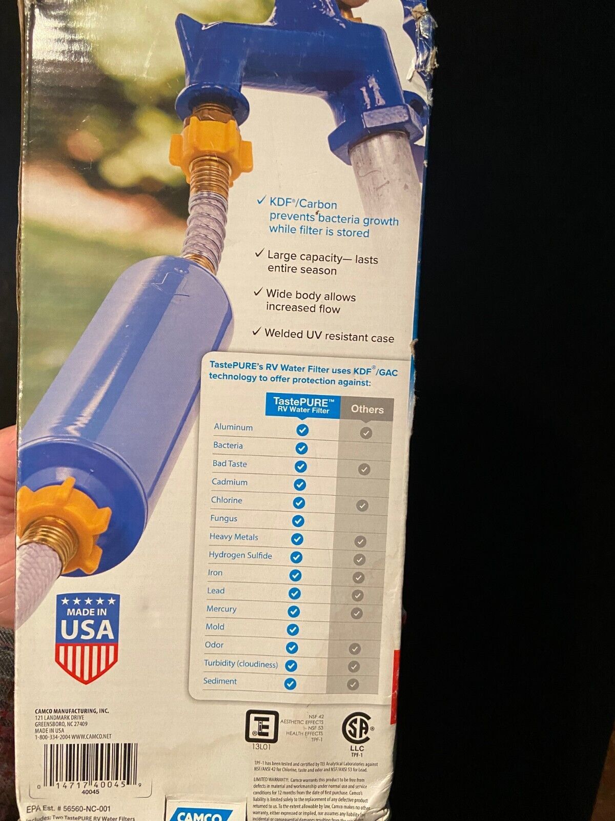2Pack Camco TastePURE RV/Marine Water Filter *NEW* ss1 Other RV