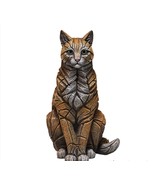 Edge Sculpture Sitting Cat Statue 15&quot; High Tabby Orange Cat Pet Feline 6... - $229.99