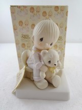 Precious Moments Figurine 5200 Bear Ye One Another&#39;s Burdens Boy Teddy B... - $25.97
