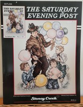 Saturday Evening Post The Balloon Man Cross Stitch Leaflet Chart Very Good Oop - $15.99
