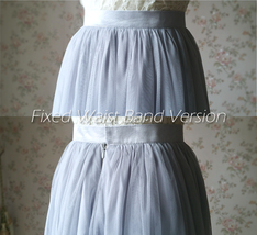 Women Blush Tulle Skirt Full Long Tulle Skirt Blush Pink High Waisted Plus Size image 14
