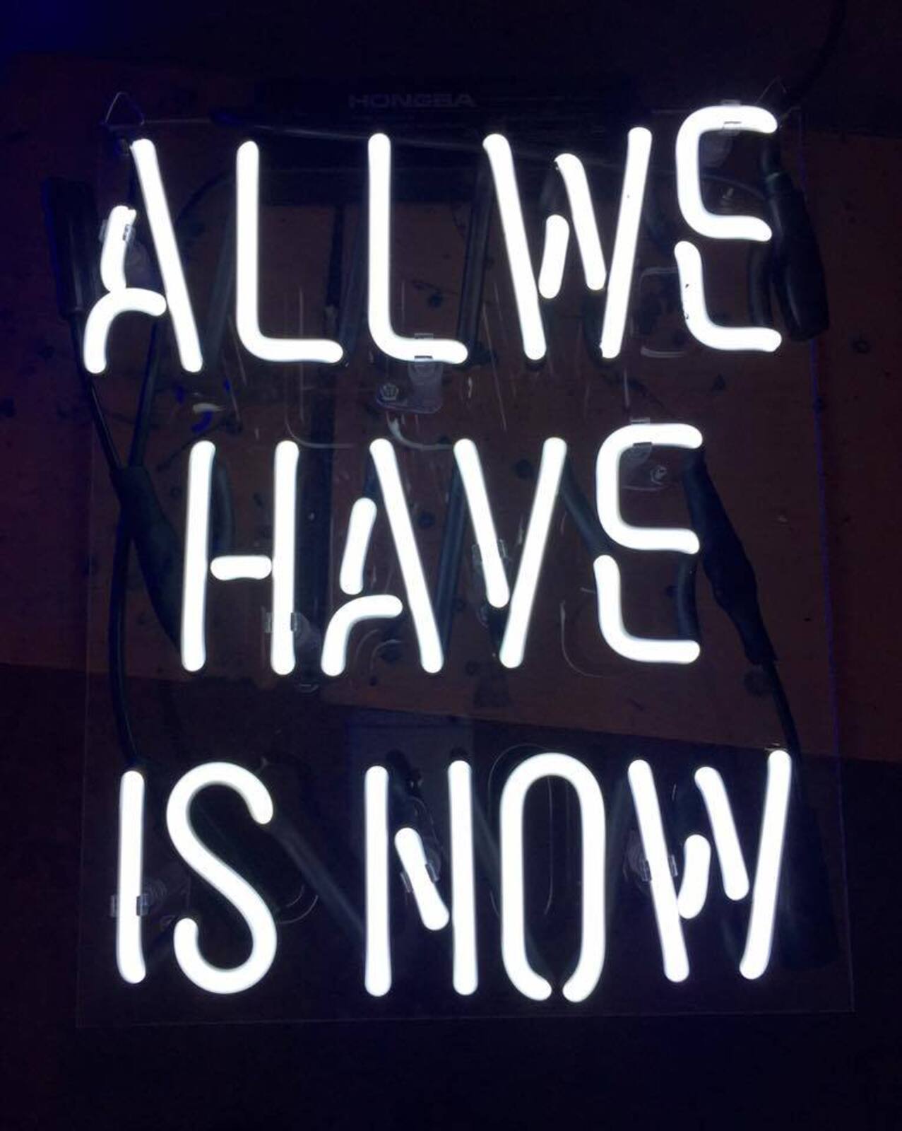 'All we have is now' White Art Light Banner Wedding Table Neon Light ...