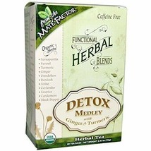 Mate Factor Organic Functional Herbal Tea Blends Detox Medley with Ginge... - $9.80