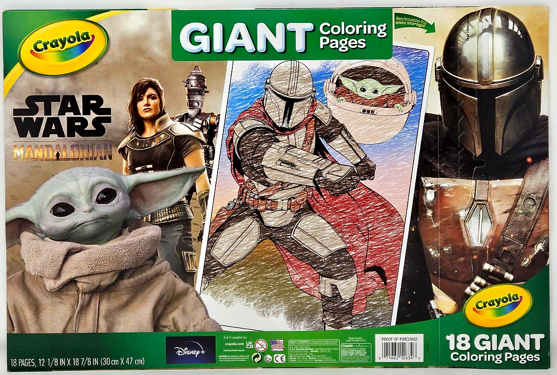 Crayola Disney Star Wars Mandalorian 18 Giant Coloring Pages Kara Dune ...