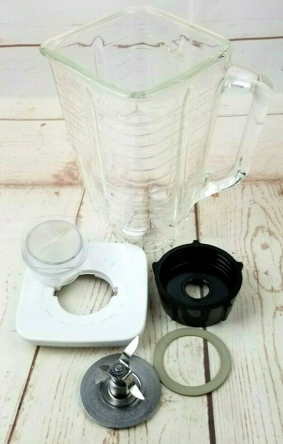 5-Cup Square Top 6-Piece Glass Jar Replacement Set Compatible with Oster  Blender