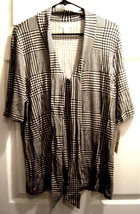 Women&#39;s Size  M Charter Club Black White Knit Shirt Sleeves Top NWT - $24.99