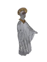 Gorham Glass Nativity Mary Figurine Replacement Crystal Glass &amp; Gold HEA... - $46.39