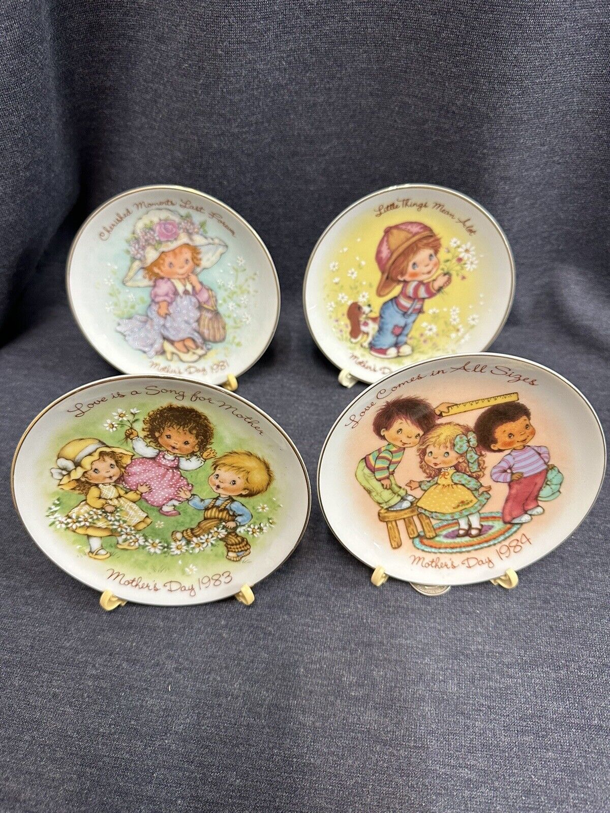 Avon Mother's Day 5 Inch Plates Lot Of 4 - 1981 - 1984 - $8.86