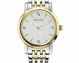 Bulova 98P115 Women&#39;s Diamond Accent Silver Dial Two-Tone Stainless Stee... - $123.75