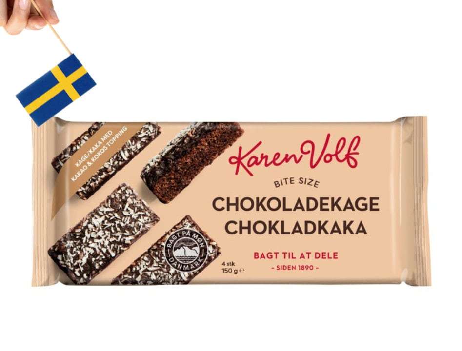 Primary image for 1 Bar of Karen Volf Chokladkaka 150g (5.29 Oz), Chocolate cake, Chocolate bar, s