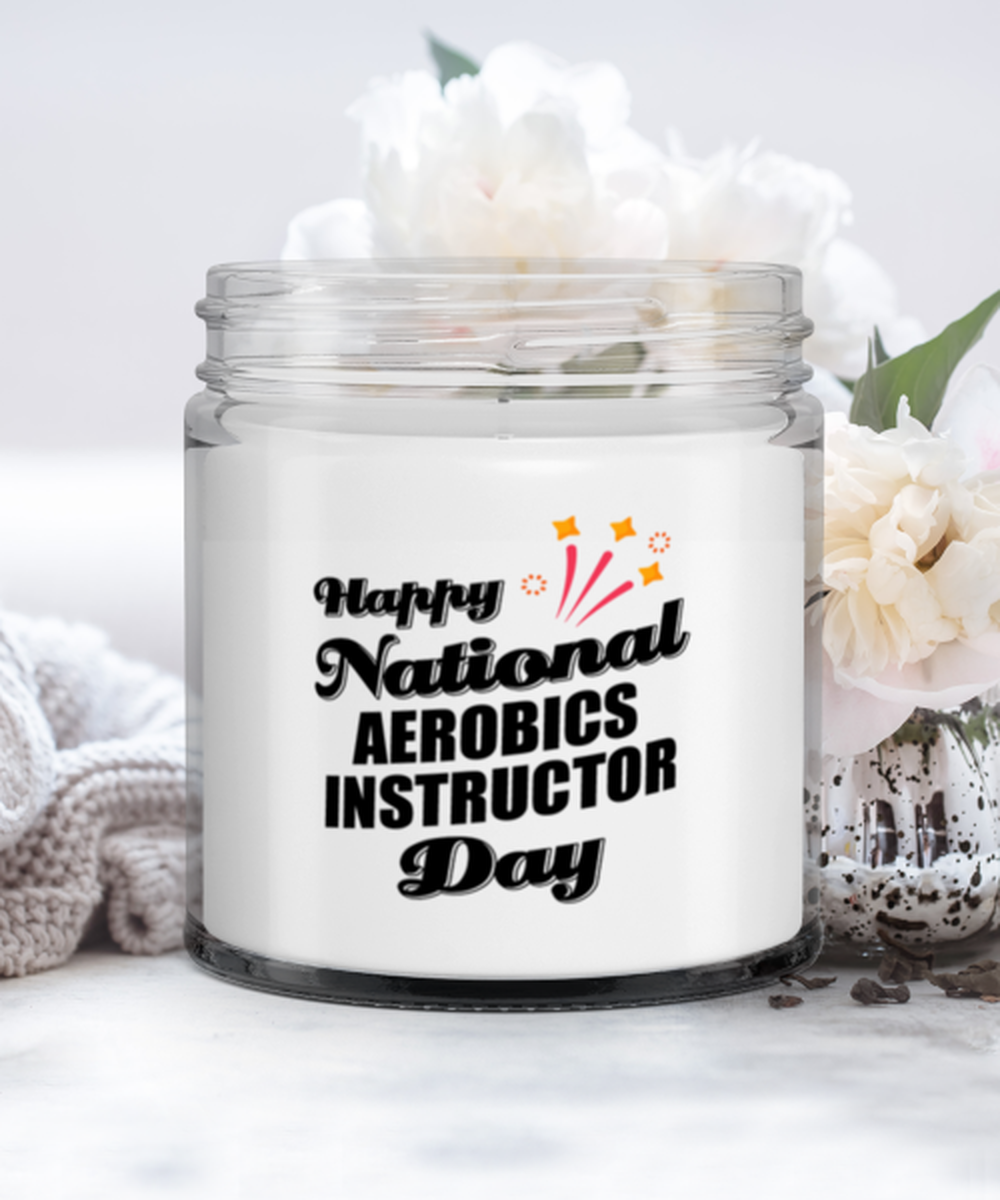 Funny Aerobics Instructor Candle - Happy National Day - 9 oz Candle Gifts For  - $19.95