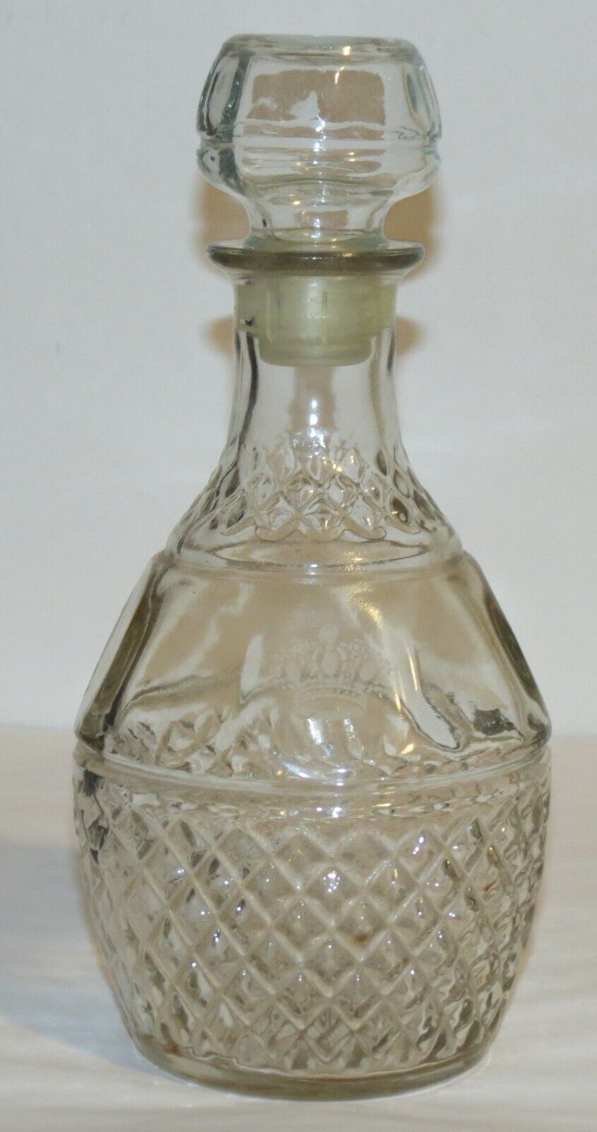 Vintage Crown Royal Whiskey Cut Glass Decanter, Etched Grapes & Stopper ...