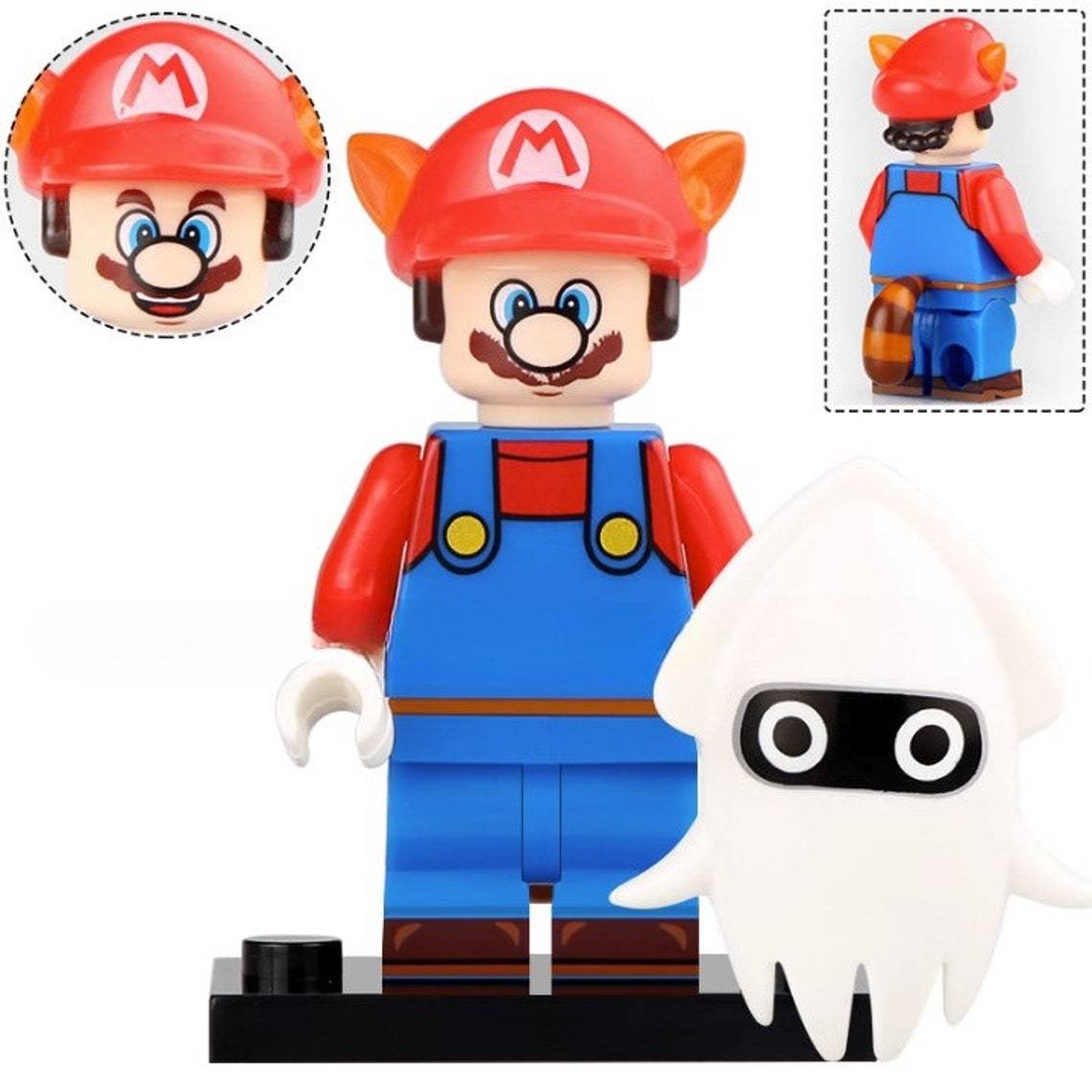 Super Mario Brothers Raccoon Mario Minifigures Accessories - Building ...