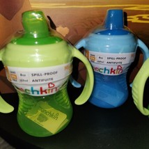 LOT OF 4 Munchkin Mighty Grip 10 oz Spill Leak Proof Sippy Cups