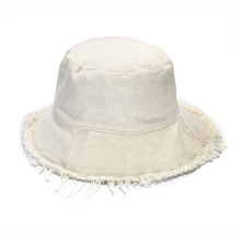 Sun Hat for Women Summer Casual Wide Brim Cotton Bucket Beach Travel - $24.06