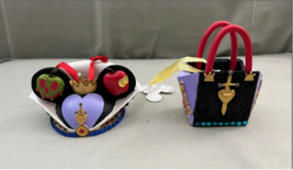 Disney Parks Snow White Wicked Queen Hats Purse Shoe Dress Ornament Set of 5 NEW image 2