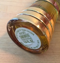 70s Avon Butter Churner clear glass and shiny gold cologne bottle (Somewhere) image 3