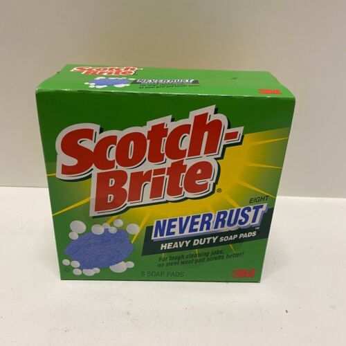 Scotch Brite Never Rust Heavy Duty Soap Pads 8 Count New Rare and Discontinued Unknown