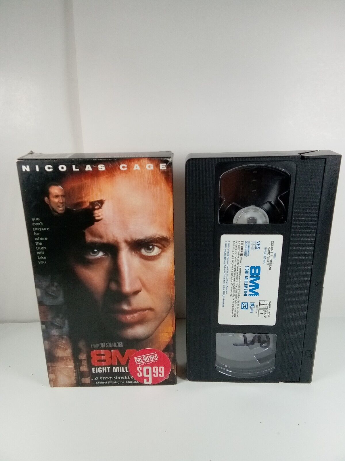 8MM EIGHT MILLIMETER VHS 1998 Nicholas Cage Joaquin Phoenix Ex ...