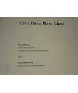Book - Steve Davis Plays Chess by Steve Davis &amp; David Norwood soft cover - $15.00