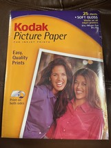 Kodak 25 Sheets Soft Gloss Picture / Photo Paper - 8 1/2" x 11" NEW / Sealed - $14.68