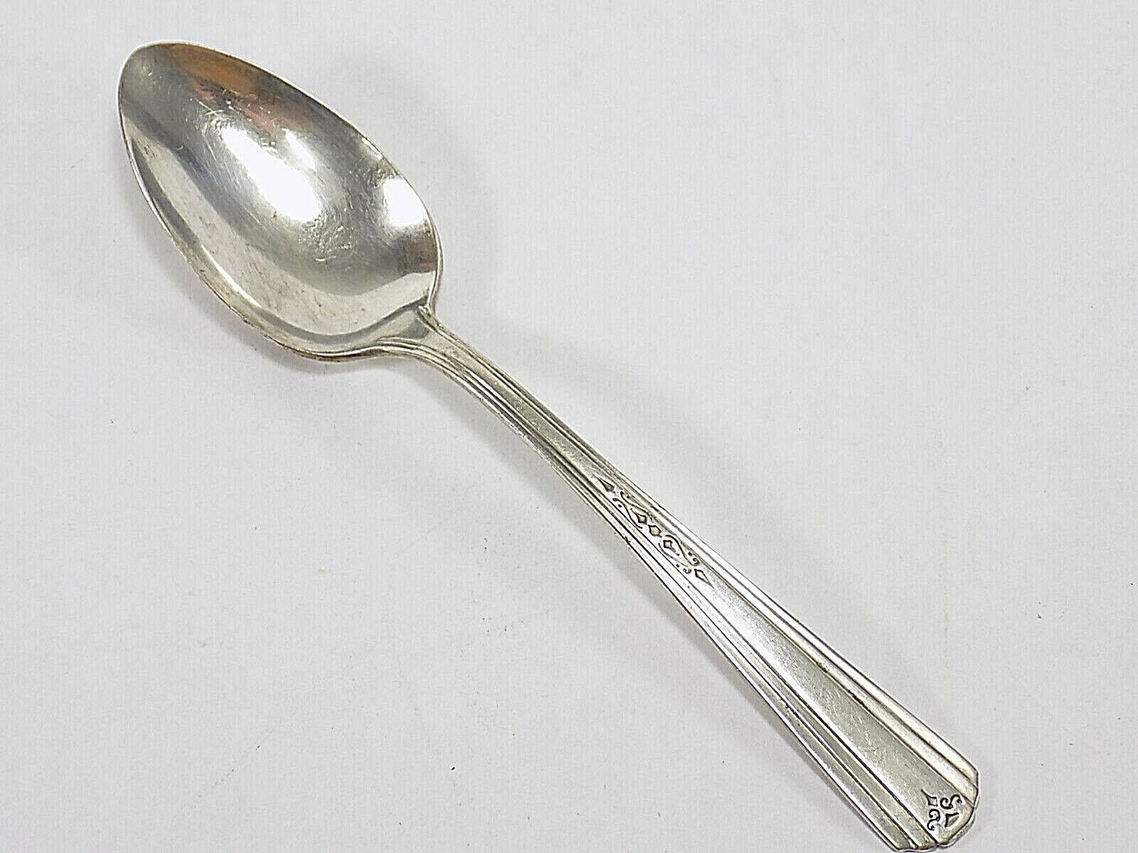 Vintage Sterling Silver Baby Spoon - Scroll Design