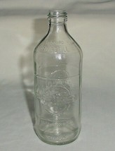 Vintage Glass Pepsi Cola Bottle Textured Embossed Lettering 1 Pt or 16 ozs - $20.00