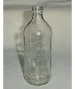 Vintage Glass Pepsi Cola Bottle Textured Embossed Lettering 1 Pt or 16 ozs - $20.00