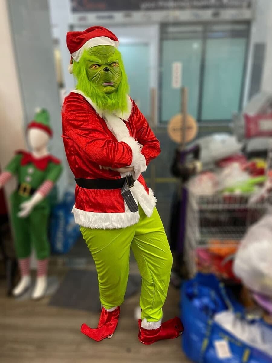 Christmas Grinch Costume Men Grinch Outfit Grinch Santa Suit Hallowitch