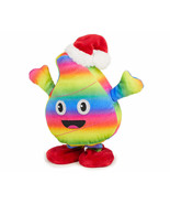 Dancing Rainbow Poop Emoji Santa hat Animated Christmas Plush Sings 3 So... - $14.68