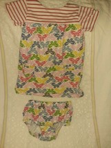 Mini Boden Baby Boden Girl Dress Sz 2-3  Butterflies Stripes  Bloomers - $31.09