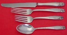 King Christian By Wallace Sterling Silver Regular Size Place Setting(s) 4pc - $197.01