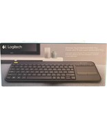 Sealed Logitech K400 Plus Wireless Touch Keyboard Touchpad for PC connec... - $29.99