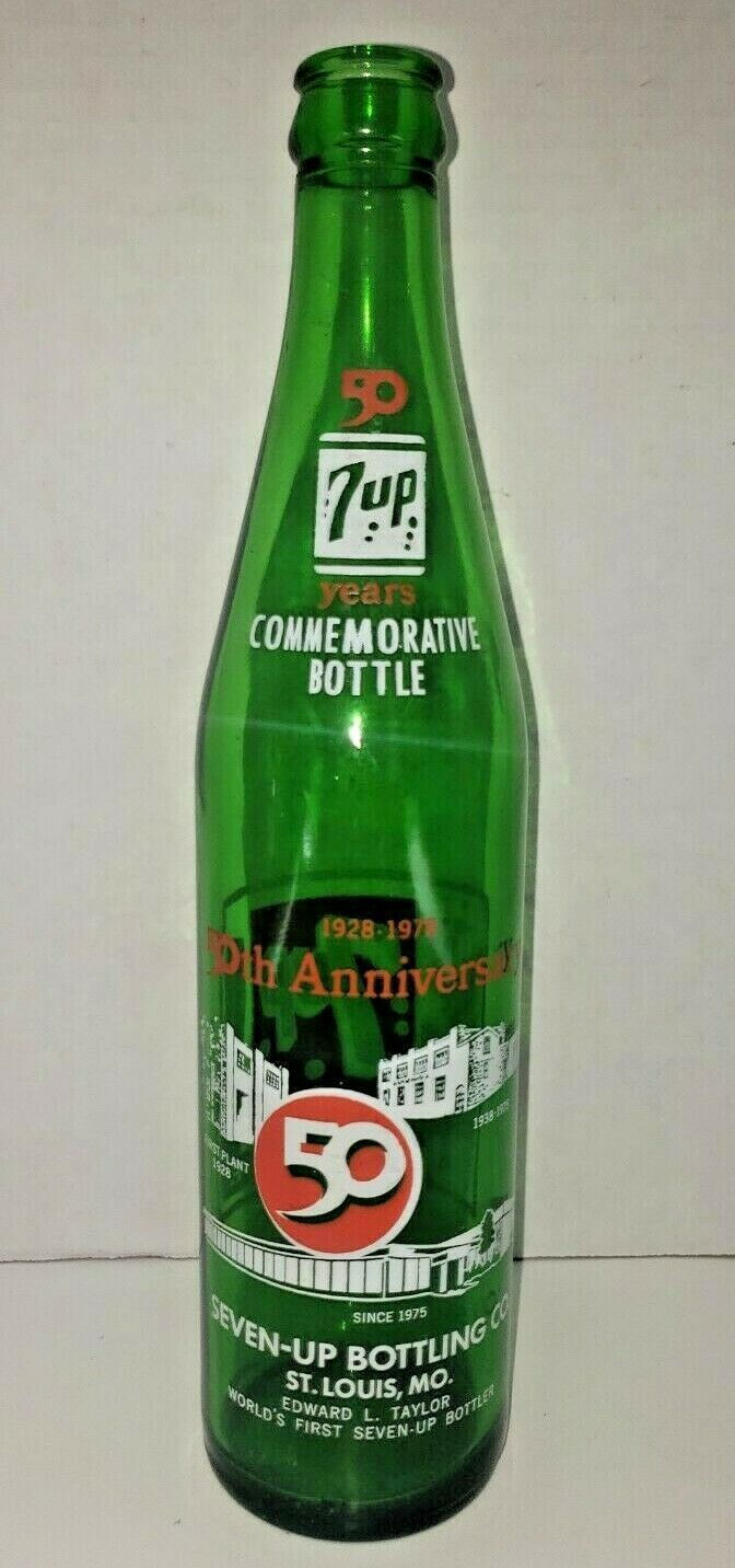 Vintage 7up the Uncola 1 Liter Glass Bottle 