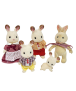 CALICO CRITTERS SYLVANIAN FAMILIES FAMILY OF 5 BUNNY RABBITS 1 BABY - $18.70