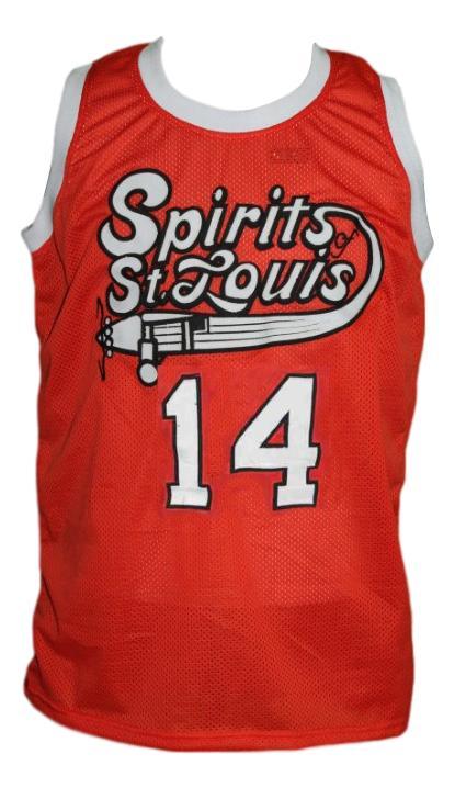 Freddie lewis  14 st louis retro aba custom basketball jersey orange   1
